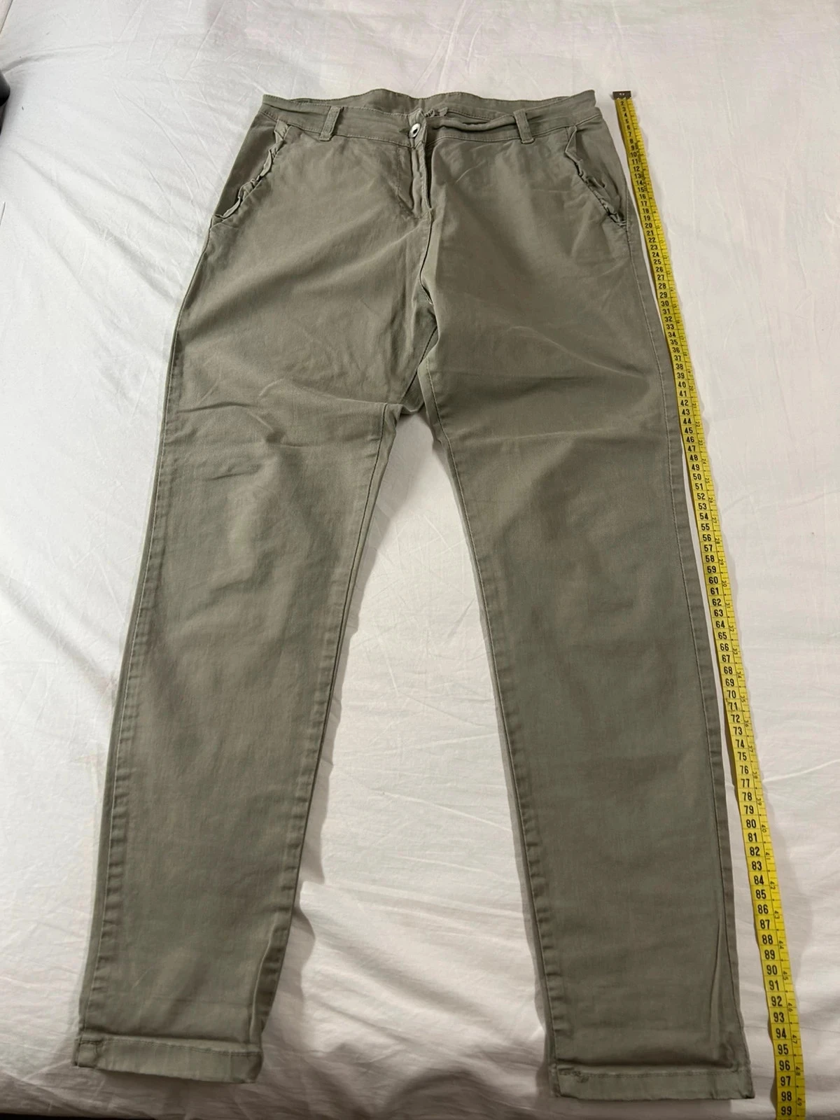 Beige kaki vintage pinokkio broek – photo 2